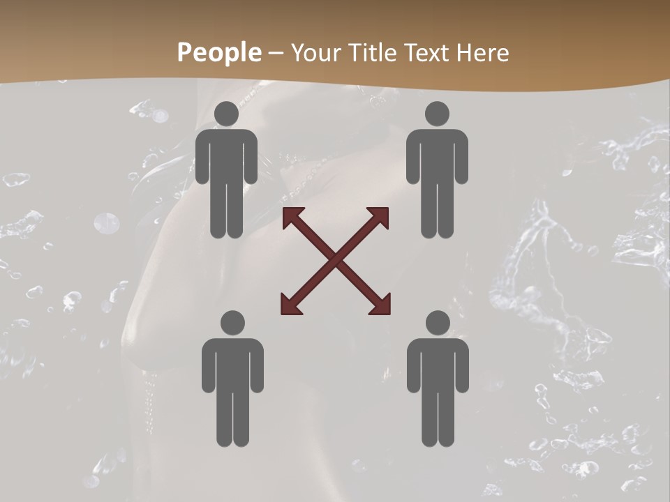 Liquid Brunette Drop PowerPoint Template