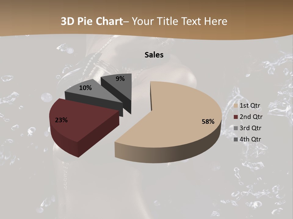 Liquid Brunette Drop PowerPoint Template