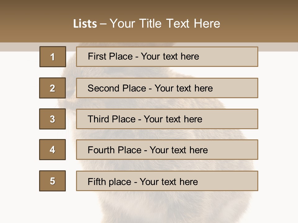 Fluffy Ear Cute PowerPoint Template