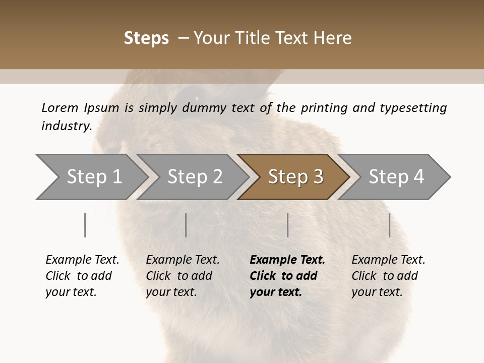 Fluffy Ear Cute PowerPoint Template