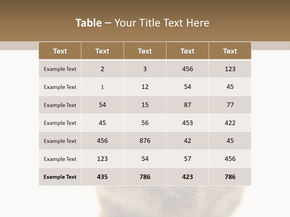 Fluffy Ear Cute PowerPoint Template