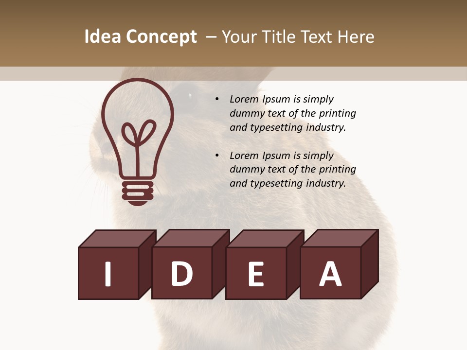 Fluffy Ear Cute PowerPoint Template