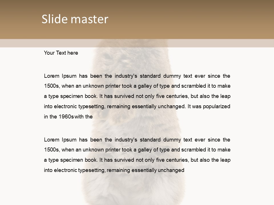 Furry Animal Fur PowerPoint Template