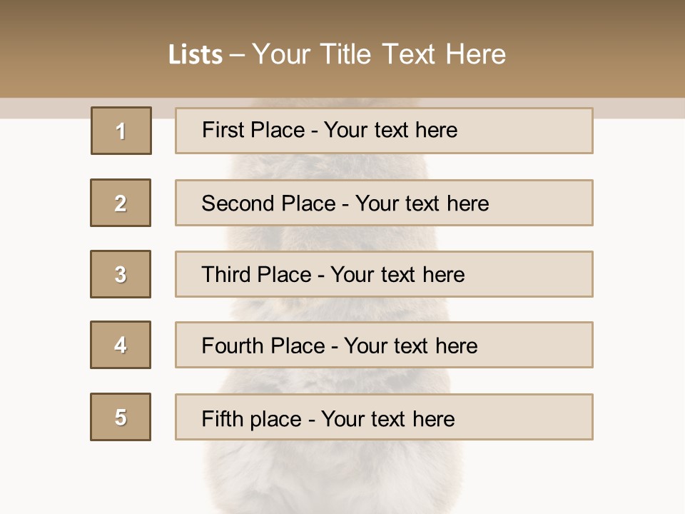 Furry Animal Fur PowerPoint Template
