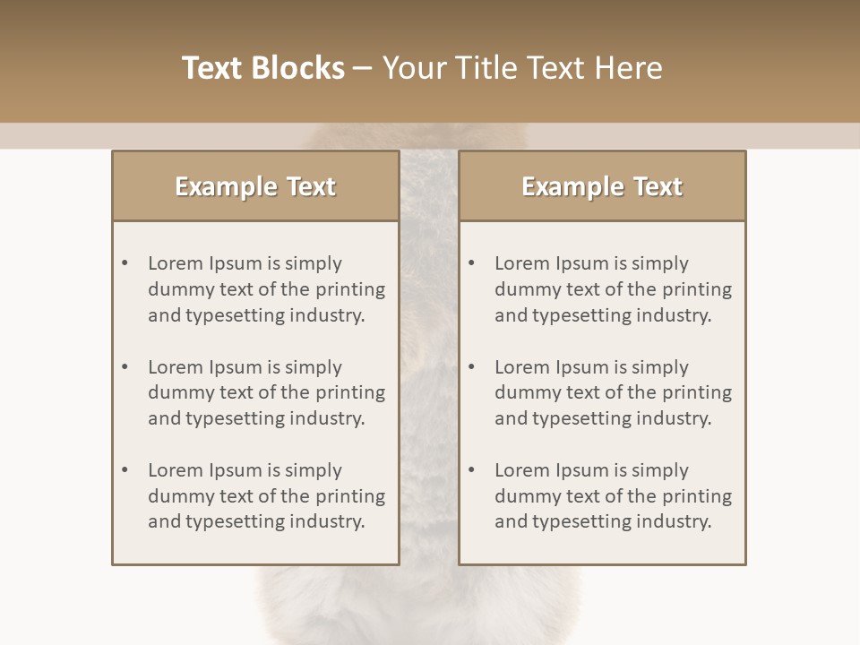 Furry Animal Fur PowerPoint Template