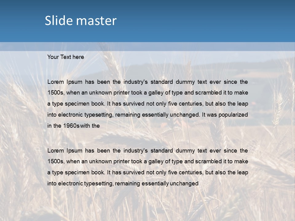 Hill Harvest Grass PowerPoint Template