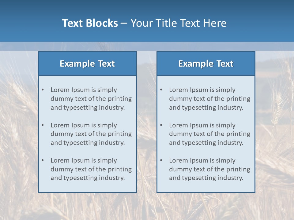 Hill Harvest Grass PowerPoint Template