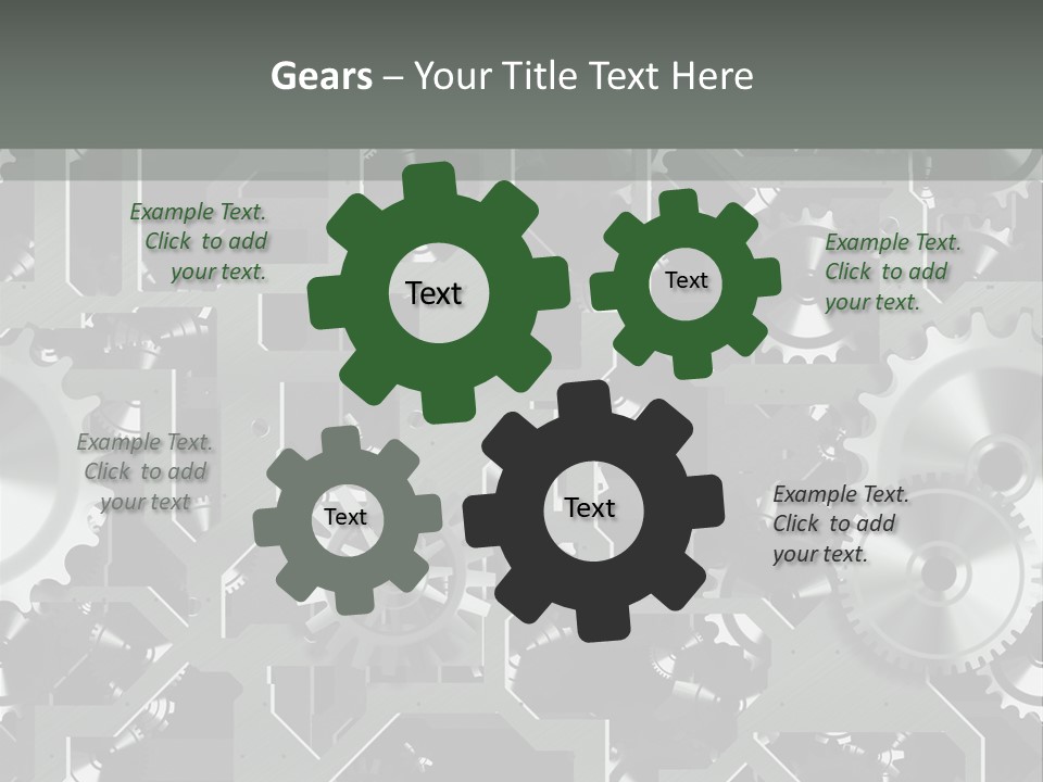 Clock Wheel Machine PowerPoint Template
