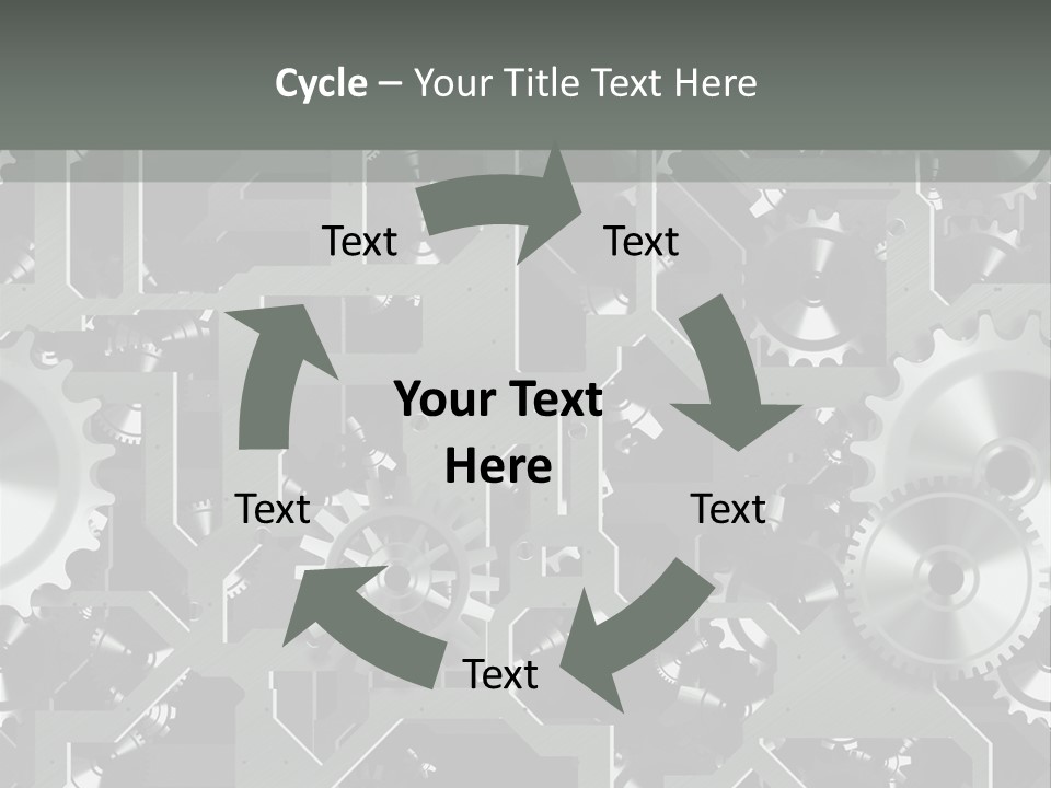 Clock Wheel Machine PowerPoint Template