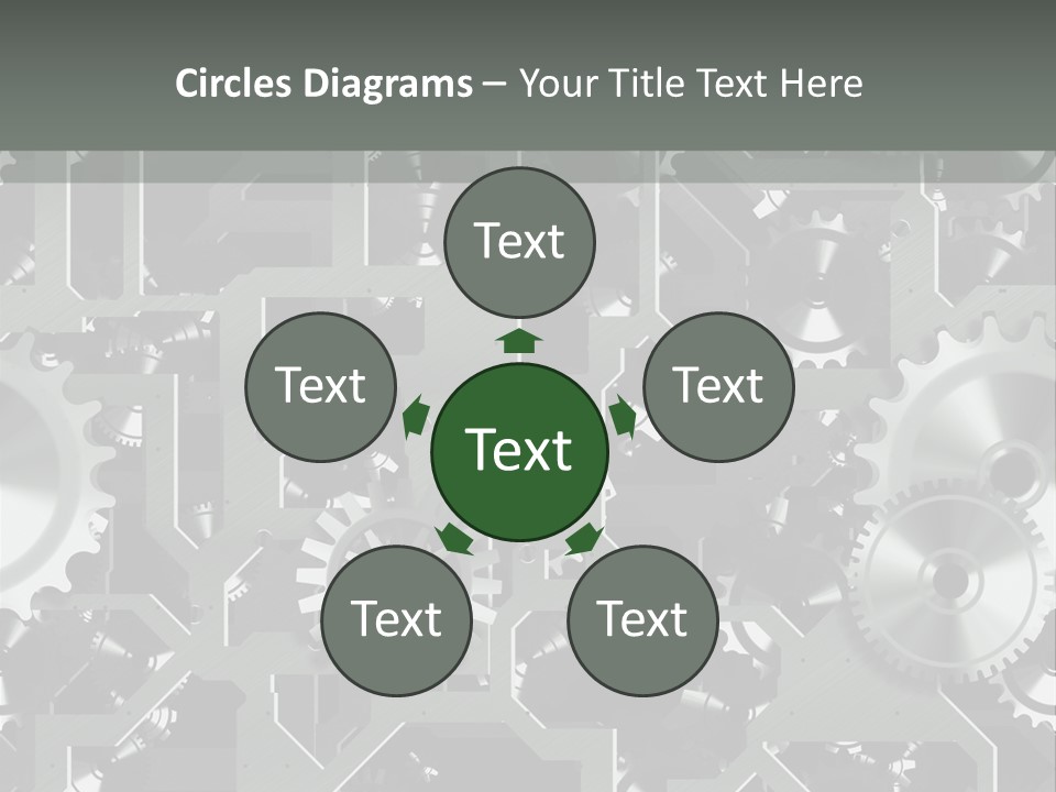 Clock Wheel Machine PowerPoint Template