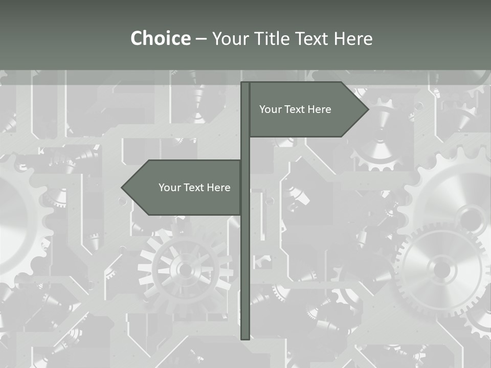 Clock Wheel Machine PowerPoint Template