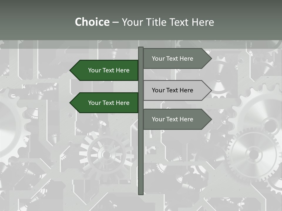 Clock Wheel Machine PowerPoint Template