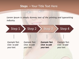 Hair White Background Vertical PowerPoint Template