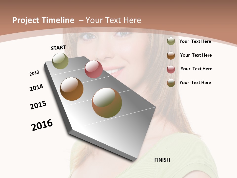 Hair White Background Vertical PowerPoint Template