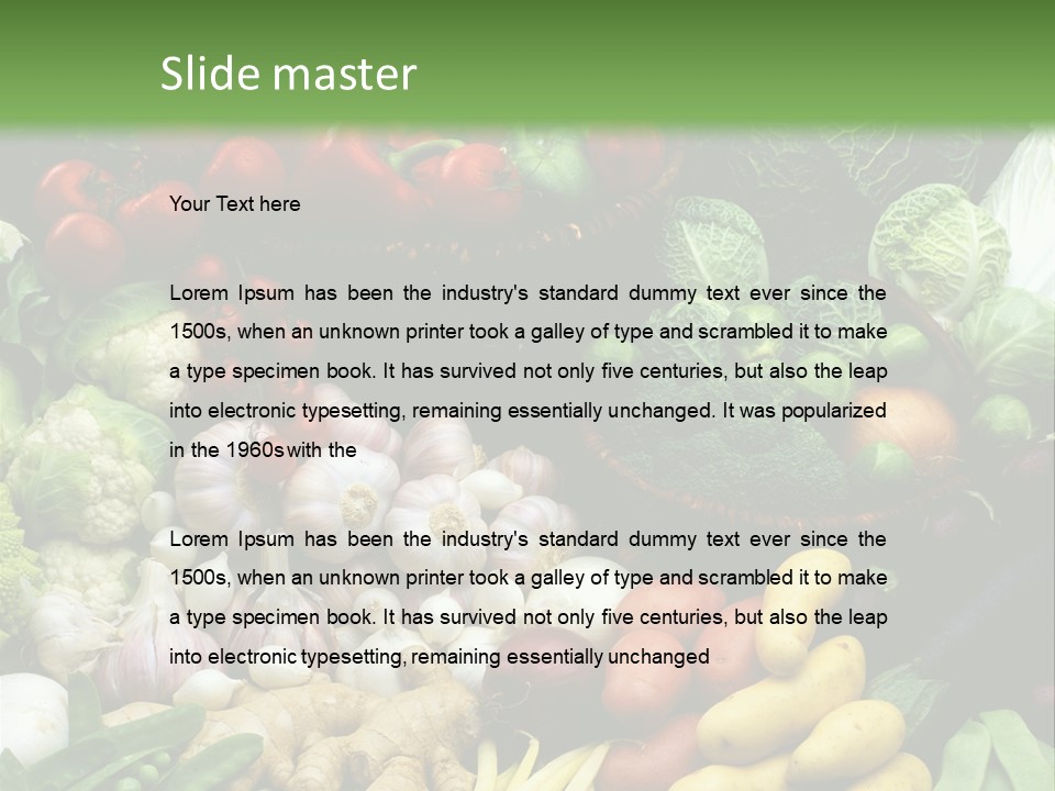 Aubergine Cauliflower Nutrition PowerPoint Template