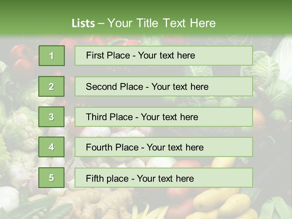 Aubergine Cauliflower Nutrition PowerPoint Template