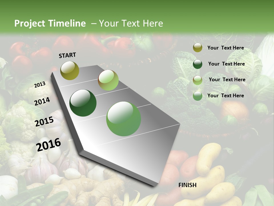 Aubergine Cauliflower Nutrition PowerPoint Template
