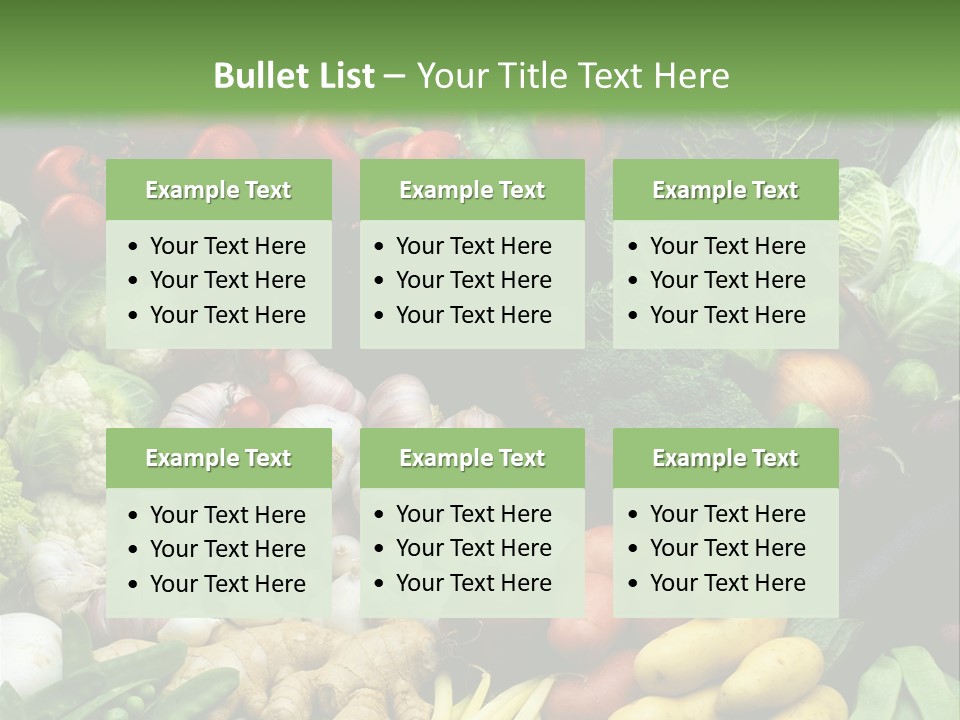 Aubergine Cauliflower Nutrition PowerPoint Template