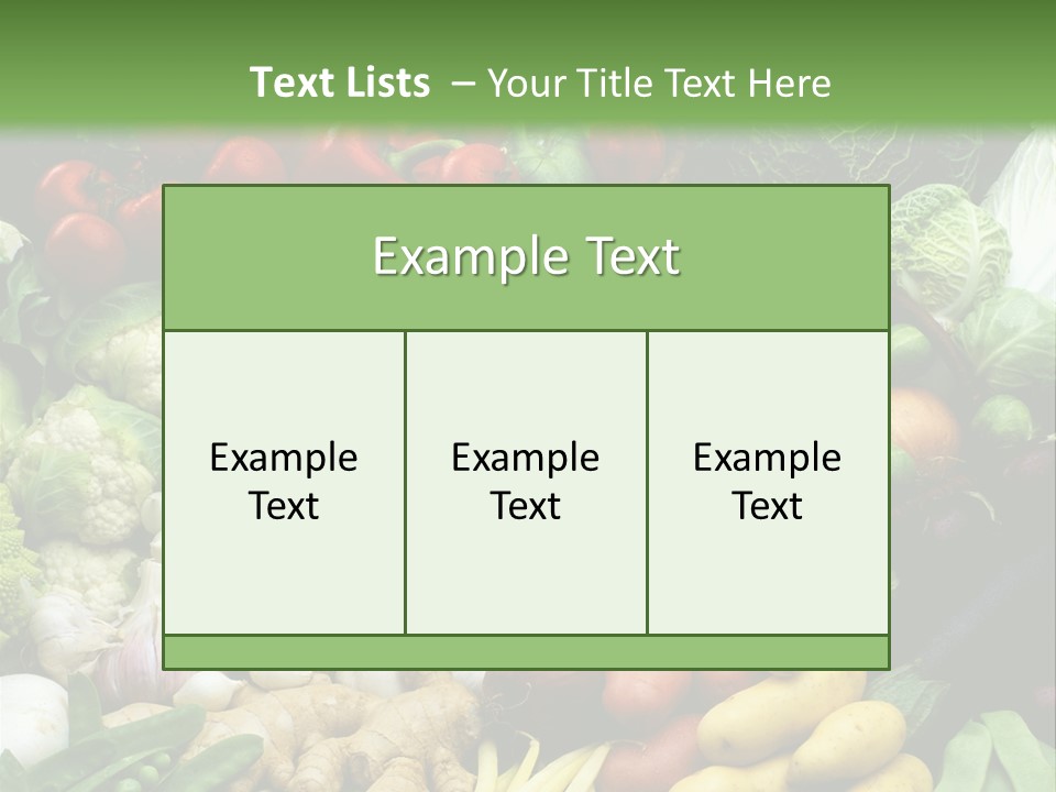Aubergine Cauliflower Nutrition PowerPoint Template