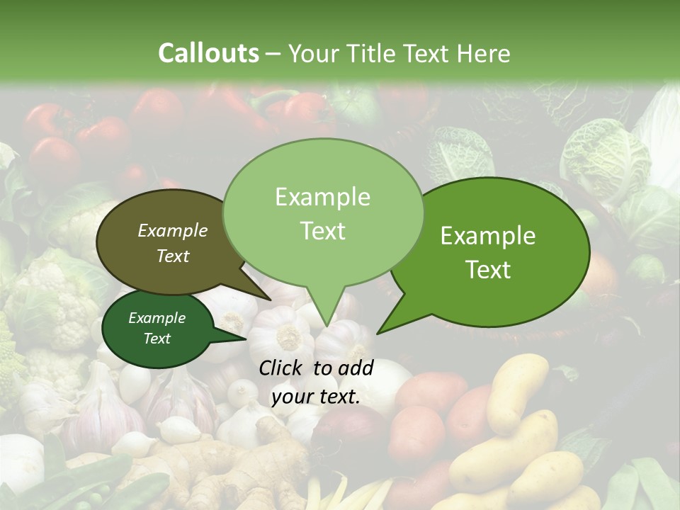 Aubergine Cauliflower Nutrition PowerPoint Template