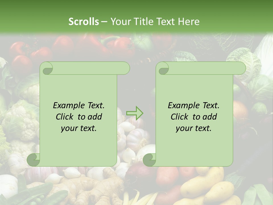 Aubergine Cauliflower Nutrition PowerPoint Template