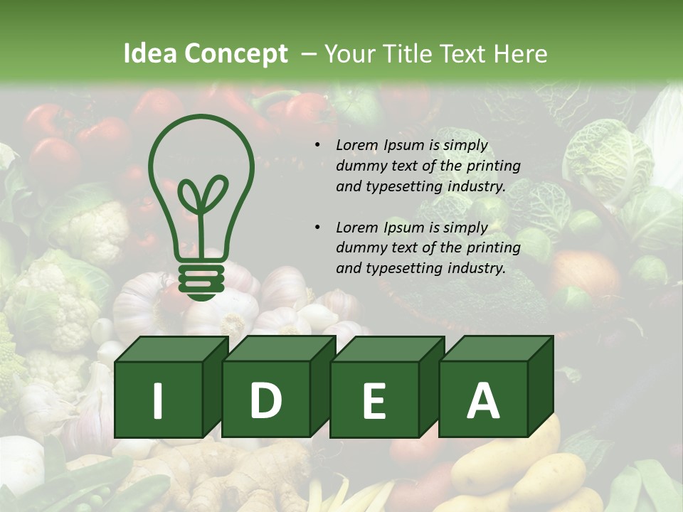 Aubergine Cauliflower Nutrition PowerPoint Template