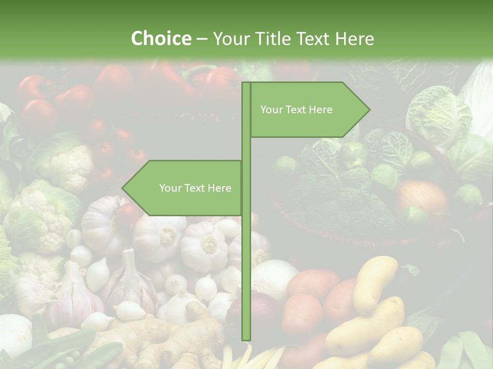 Aubergine Cauliflower Nutrition PowerPoint Template