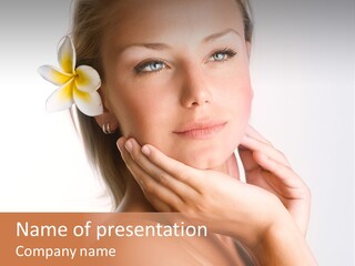 Frangipani Make Up Natural PowerPoint Template