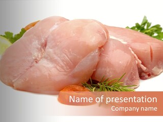 Chicken Macro Rosemary PowerPoint Template