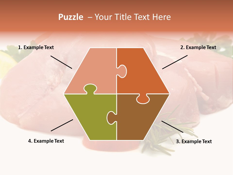 Chicken Macro Rosemary PowerPoint Template