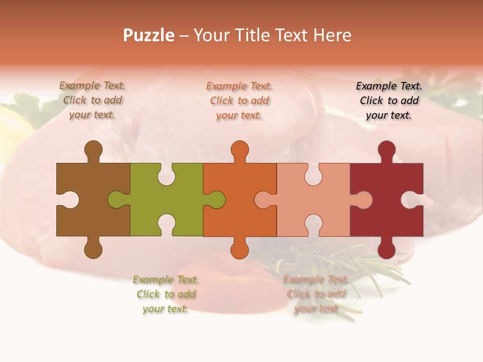 Chicken Macro Rosemary PowerPoint Template