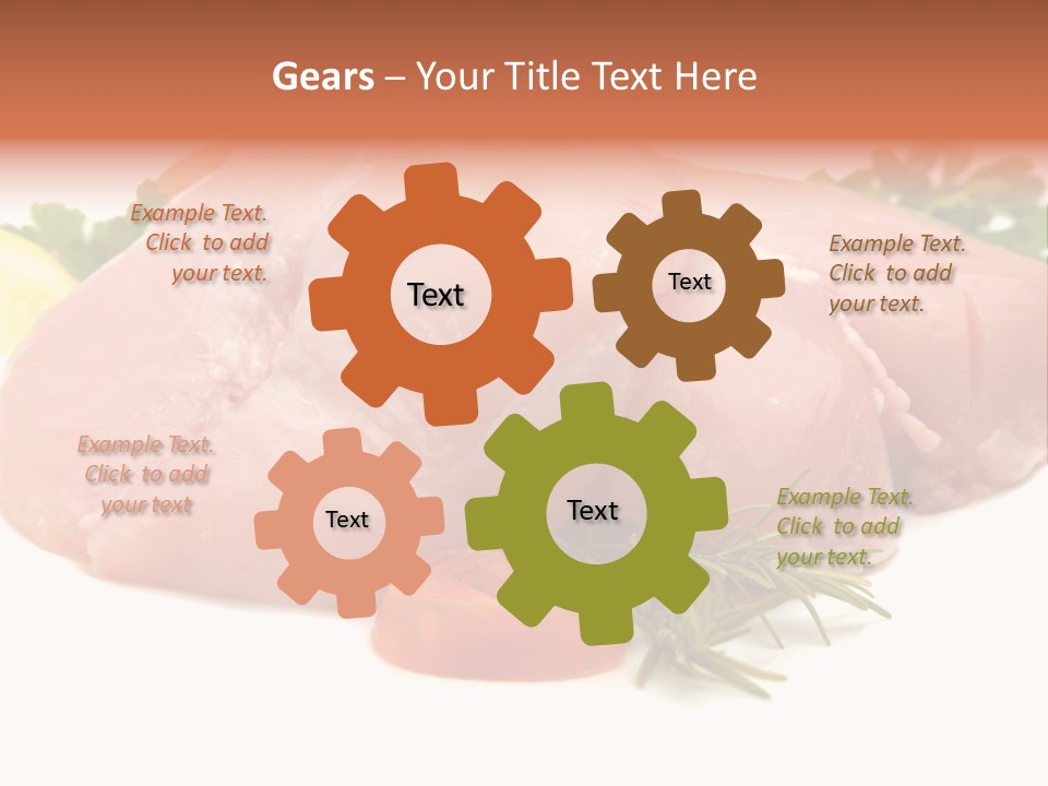 Chicken Macro Rosemary PowerPoint Template