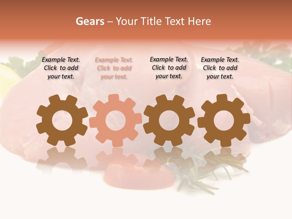 Chicken Macro Rosemary PowerPoint Template