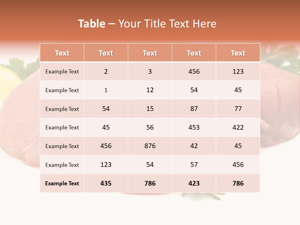 Chicken Macro Rosemary PowerPoint Template