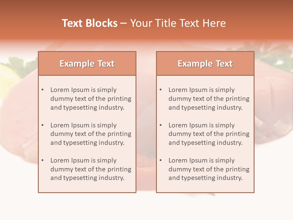 Chicken Macro Rosemary PowerPoint Template