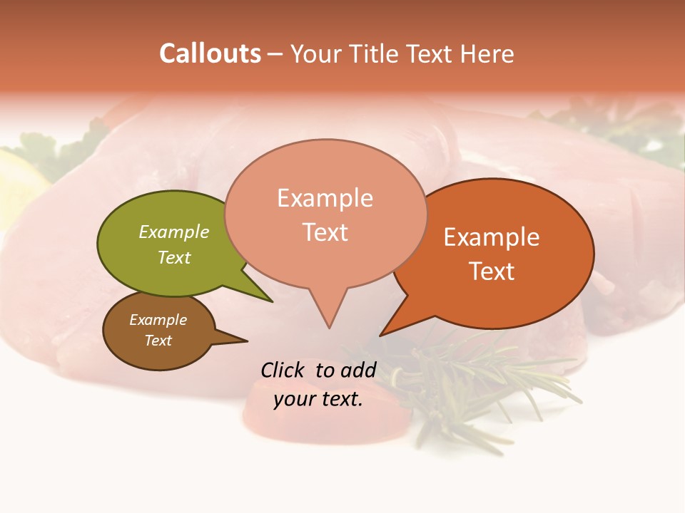 Chicken Macro Rosemary PowerPoint Template