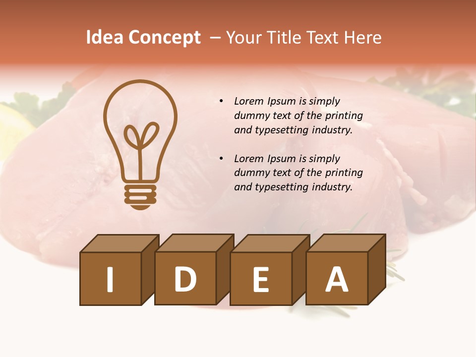 Chicken Macro Rosemary PowerPoint Template