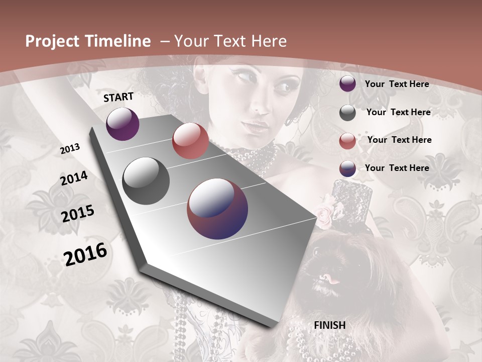 Glamour Texture Vogue PowerPoint Template