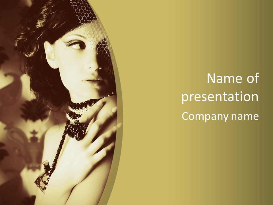 Glamour Net Portrait PowerPoint Template