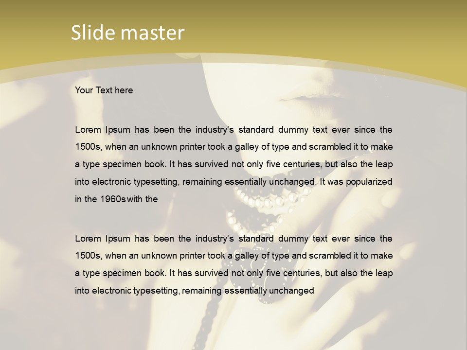 Glamour Net Portrait PowerPoint Template