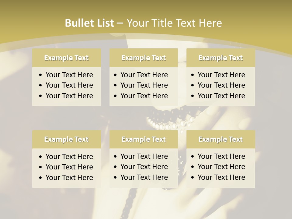 Glamour Net Portrait PowerPoint Template