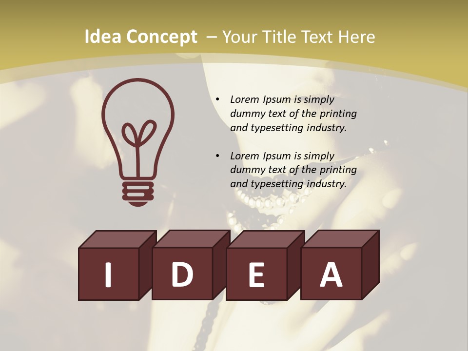 Glamour Net Portrait PowerPoint Template