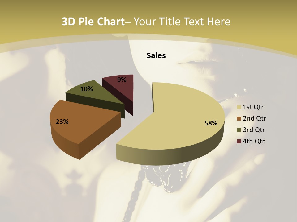 Glamour Net Portrait PowerPoint Template
