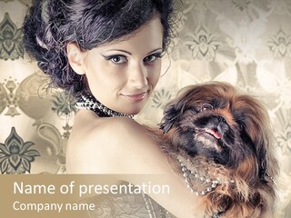 Elegant Model Portrait PowerPoint Template