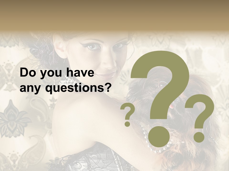 Elegant Model Portrait PowerPoint Template