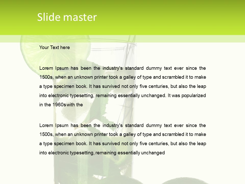 Glass White Green PowerPoint Template
