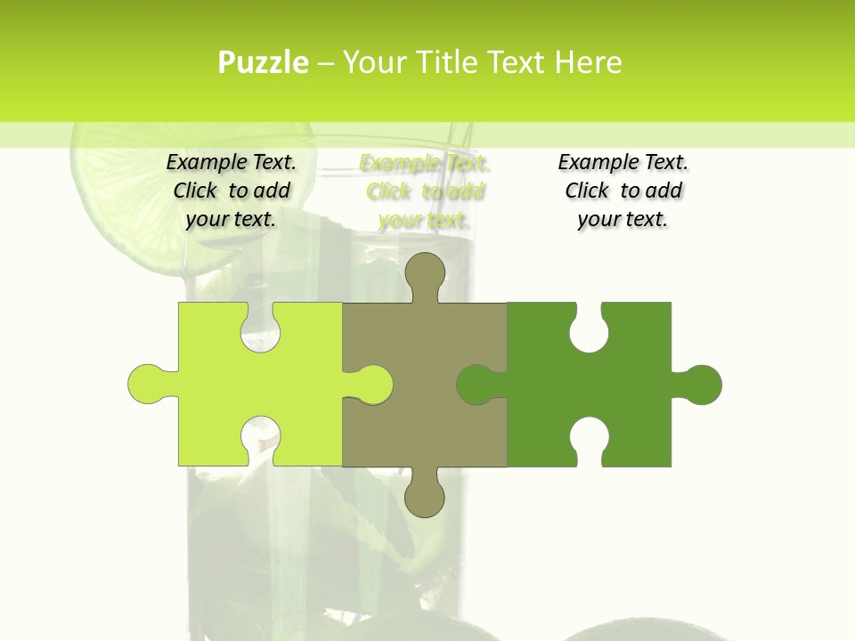 Glass White Green PowerPoint Template