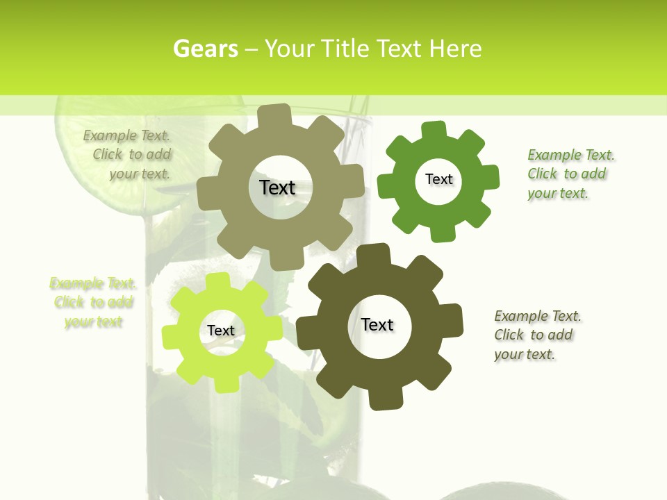 Glass White Green PowerPoint Template