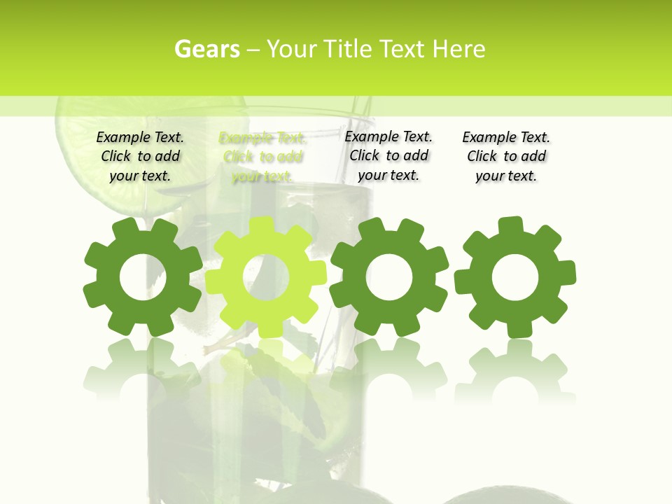 Glass White Green PowerPoint Template
