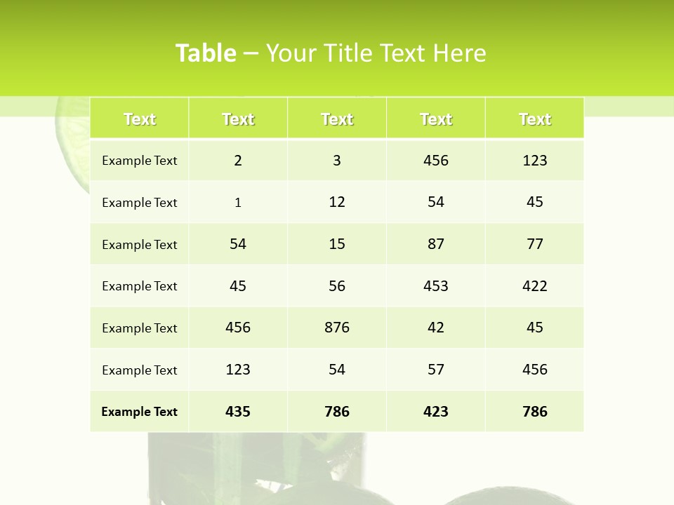 Glass White Green PowerPoint Template
